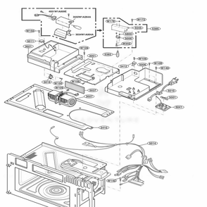 Interior Parts 2 Diagram and Parts List for 80824 AB6ESEA LG Range