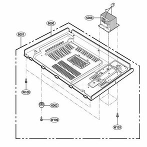 Base Plate Parts Diagram and Parts List for 65223401 CS1ESEA LG Range