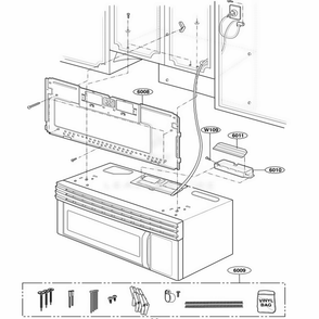 Instrallation Parts Diagram and Parts List for 80592 CWHESEA LG Wall Oven