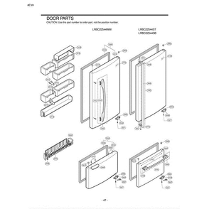 Section 1 Diagram and Parts List for LRBC22544SB AWBCLGR LG Refrigerator