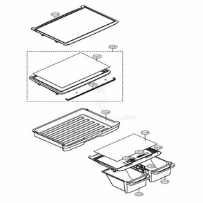 Refrigerator Parts Diagram and Parts List for LTCS24223B AWBCNA1 LG Refrigerator