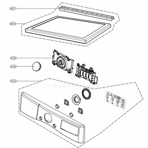 Control Panel And Plate Assembly Diagram and Parts List for DLG3401W ABWEEUS LG Dryer