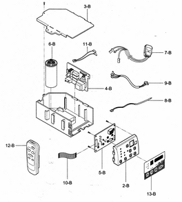 Control Box Assy Diagram and Parts List for 58075081500  Kenmore Air Conditioner