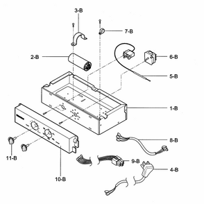 Control Box Assy Diagram and Parts List for 58072126200  Kenmore Air Conditioner