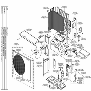 Outdoor Unit Diagram and Parts List for MR24Y3J AWHBFRD LG Air Conditioner