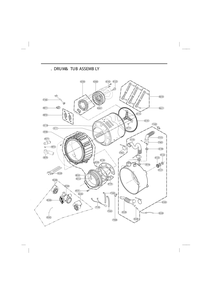 Dru M& Tub Assembly Diagram and Parts List for F12A4FNP7 ASTEPEU LG Washer