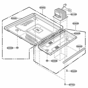 Base Plate Parts Diagram and Parts List for KCMS185JBT CBSEKAD LG Wall Oven