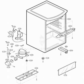 Main Parts 1 Diagram and Parts List for GR151R SWCGSC LG Refrigerator