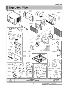 Diagram 1 Diagram and Parts List for W3NQ12LNNP2 AT1AHDP LG Air Conditioner