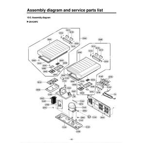 Section 3 Diagram and Parts List for GR-K24PS ADSCGCR LG Refrigerator
