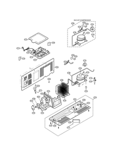 Mechanical Compartment Parts Diagram and Parts List for LSC27921SB03  LG Refrigerator
