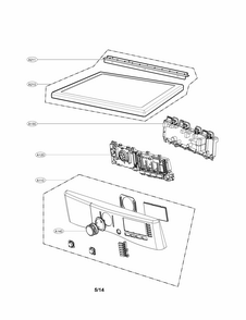 Control Panel Parts Diagram and Parts List for 79691182310  Kenmore Dryer