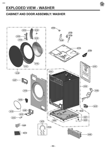 Diagram 6 Diagram and Parts List for WKHC152HWA ABWEEUS LG Washer Dryer Combo