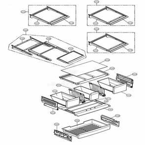 Refrigerator Parts Diagram and Parts List for LFX28978SB AWBCNA4 LG Refrigerator