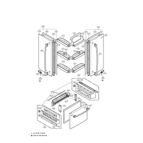 Doors Diagram and Parts List for LFC25760ST 00 LG Refrigerator