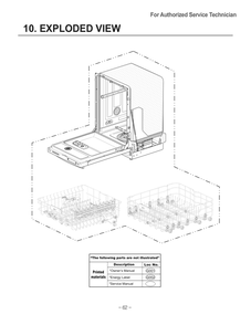 Diagram 1 Diagram and Parts List for D1438DB ABDEEUS LG Dishwasher