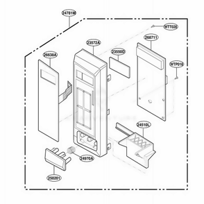 Control Parts Diagram and Parts List for JE1360BC ABKEGEU LG Range