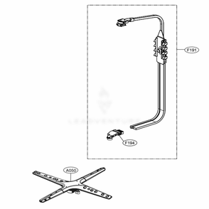 Water Guide Assembly Diagram and Parts List for LDP6809BM ABMESNA LG Dishwasher