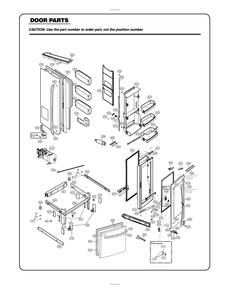 Door Parts Diagram and Parts List for GR-X318LKTM ASBCSE0 LG Refrigerator