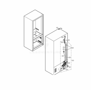 Valve And Water Tube Parts Diagram and Parts List for LRFXC2406D ASBCNA0 LG Refrigerator