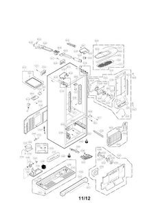 Case Parts Diagram and Parts List for LFX28979ST 02 LG Refrigerator