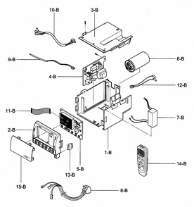 Control Box Assy Diagram and Parts List for 58072189200  Kenmore Air Conditioner