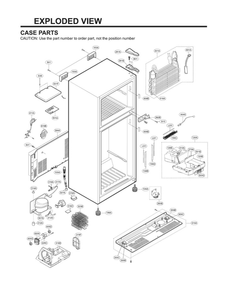 Case Parts Diagram and Parts List for LTCS20120S 00 LG Refrigerator