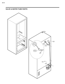 Valve And Water Tube Parts Diagram and Parts List for GM-L258NSXM ASTCSE0 LG Refrigerator