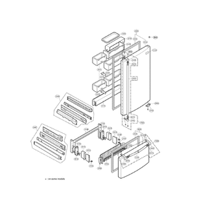 Door 2 Diagram and Parts List for LRDN20720WW  LG Refrigerator
