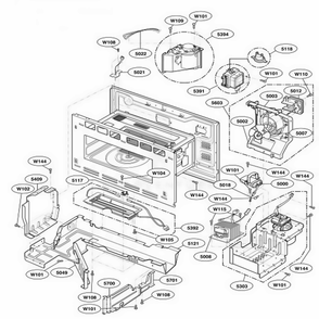 Interior Parts 1 Diagram and Parts List for ZSC2000FBB ABKLGEU LG Range