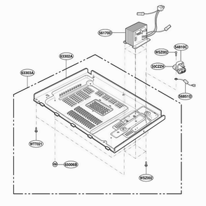 Base Plate Parts Diagram and Parts List for MT1078SGB SGEWRP LG Range