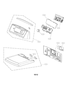 Control Panel And Plate Assembly Parts Diagram and Parts List for DLE4870W  LG Dryer