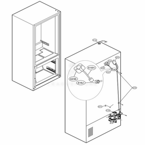Valve And Water Tube Parts Diagram and Parts List for LMXS28636S ASTCNA0 LG Refrigerator