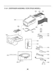 Dispenser Assembly Diagram and Parts List for TCWM2013CD3 ASSEELC LG Washer