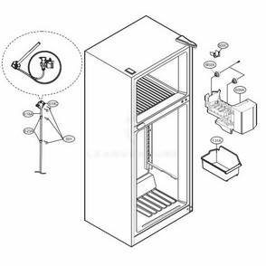 Ice Maker Parts Diagram and Parts List for LTCS24223W ASWCNA8 LG Refrigerator