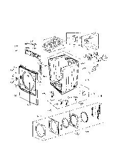 Cabinet and door parts Diagram and Parts List for 79691582410  Kenmore Dryer