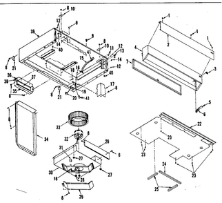 Range Hood Diagram and Parts List for 2335888491  Kenmore Range Hood