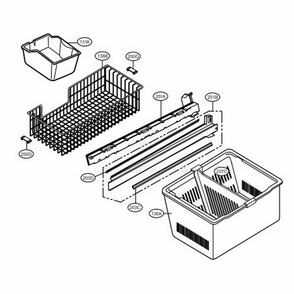 Freezer Parts Diagram and Parts List for LMC25785SB AWBCNA0 LG Refrigerator