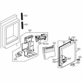 Ice Bin Parts And Ice Bin Parts Diagram and Parts List for LFX25974SW ASWCNA4 LG Refrigerator