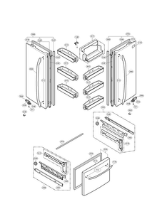 Door Parts Diagram and Parts List for LFC23760SB 02 LG Refrigerator