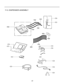 Dispenser Assembly Diagram and Parts List for TCWL2013CS3 ASSEELC LG Washer
