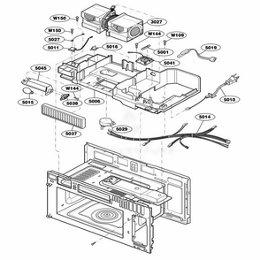 Interior Parts 2 Diagram and Parts List for 64683 AS1ESEA LG Range