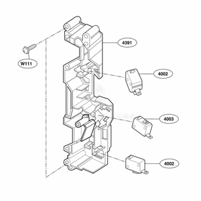 Latch Board Parts Diagram and Parts List for SCA1001HSS ASBEGEU LG Wall Oven