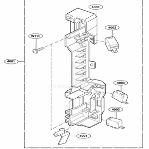 Latch Board Parts Diagram and Parts List for MH6150XMS AS3EWRP LG Range
