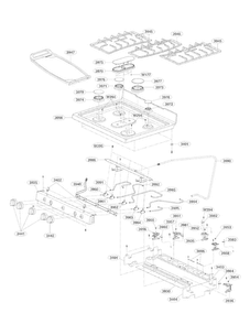 Cooktop Parts Diagram and Parts List for LDG3036ST  LG Range