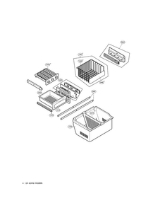 Freezer Parts Diagram and Parts List for LRDN20724SB  LG Refrigerator