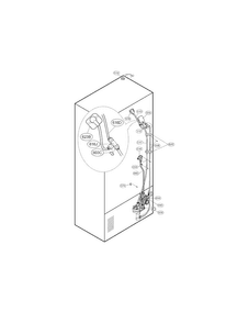 Valve And Water Tube Parts Diagram and Parts List for LFX28979SW 01 LG Refrigerator