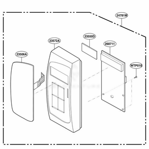 Controller Parts 1 Diagram and Parts List for 87330 CWHESEC LG Range