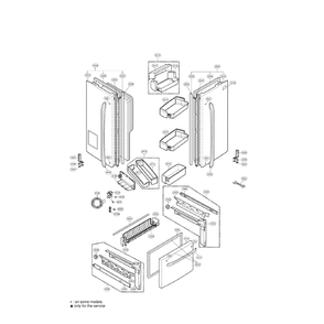 Door Diagram and Parts List for LFX25961ST 00 LG Refrigerator
