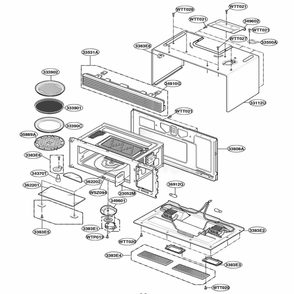 Oven Cavity Parts Diagram and Parts List for SCA2000BCC ABSEGEU LG Range